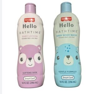 Fisher-Price Hello Bathtime Baby Lotion and Body Wash Set 20 Fl Oz total